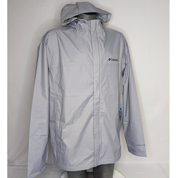 NWT COLUMBIA Men's Watertight™ II Hooded Full Zip Waterproof JACKET Gray 2XL